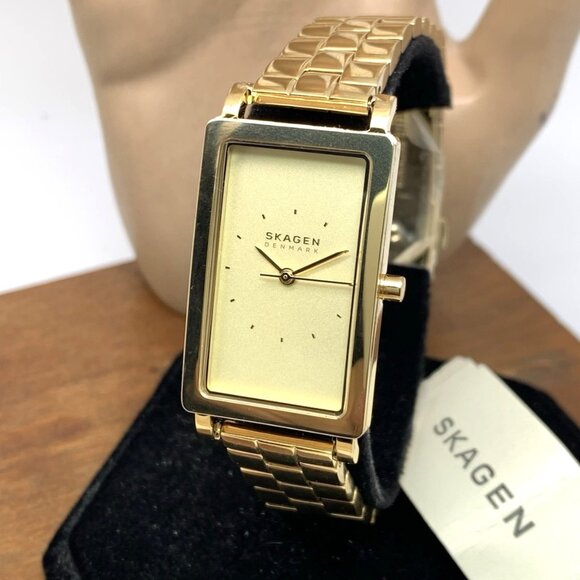 Skagen Women's Watch SKW3098 Hagen Lillie Quartz Tank Gold Stainless Steel 22mm - Picture 13 of 14